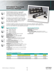 PATCHMAX® PowerSUM Distribution Hardware