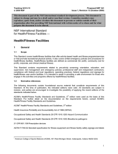 Health/Fitness Facilities