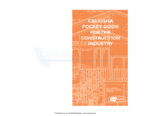 cal/osha pocket guide for the construction industry - Cal