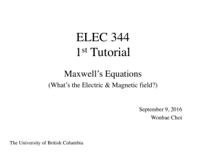 Maxwell equations - UBC - University of British Columbia