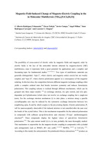 Magnetic-Field-Induced Change of Magneto-Electric