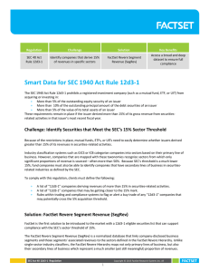 Smart Data for SEC 1940 Act Rule 12d3-1