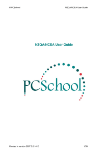 NZQA/NCEA User Guide