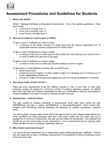 Assessment Procedures and Guidelines for Students