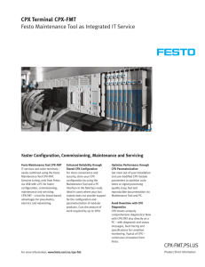 CPX Terminal CPX-FMT Festo Maintenance Tool as Integrated IT