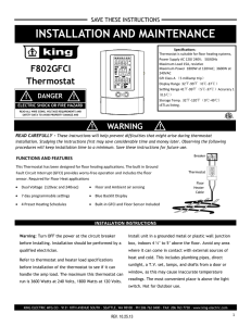 INSTALLATION AND MAINTENANCE