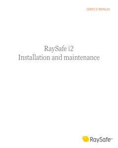RaySafe i2 Installation and maintenance