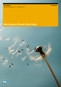 Maintenance Planner User Guide - SCN Wiki