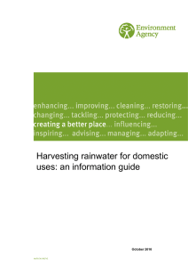 Harvesting rainwater for domestic uses: an information guide