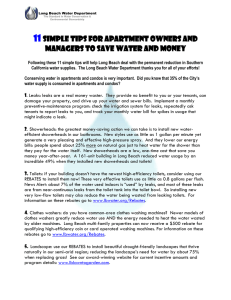 11 Simple tips for apartment owners and managers to save water