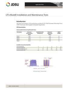 LTE eNodeB Installation and Maintenance Tests