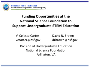 Funding Opportunities at the National Science Foundation to