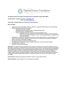 The National Science Foundation Graduate Research Fellowship