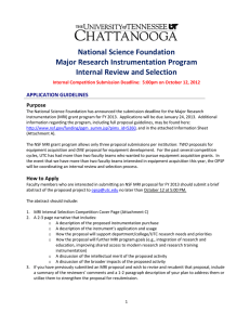 National Science Foundation Major Research Instrumentation
