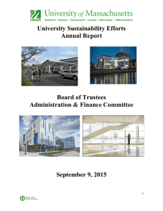 UMass FY2015 Annual Sustainability Report