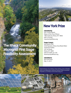 The Ithaca Community Microgrid: First Stage