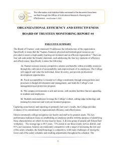 Organizational Efficiency and Effectiveness