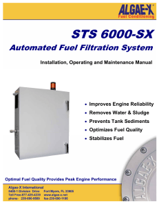 STS 6000 SX Manual - Critical Fuel Technology, Algae