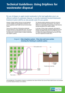 Technical Guidelines: Using Driplines for wastewater disposal