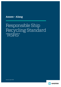 Responsible Ship Recycling Standard “RSRS”