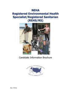 REHS/RS Candidate Information Brochure