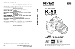 PENTAX K-50 Operating Manual