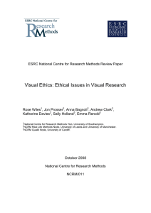 Visual Ethics: Ethical Issues in Visual Research