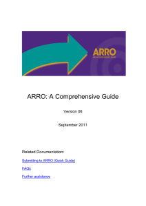 ARRO: A Comprehensive Guide - Anglia Ruskin University Library