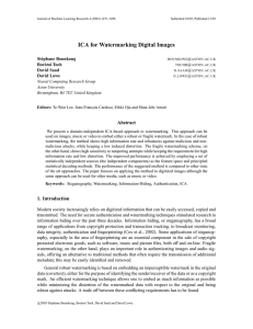 ICA for Watermarking Digital Images