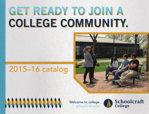 2015–16 catalog - Schoolcraft College