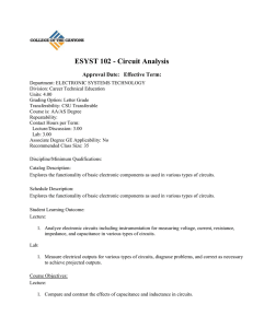 ESYST 102 - Circuit Analysis