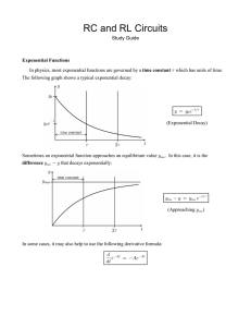 Study Guide - RL and RC Circuits