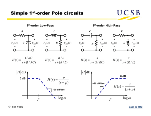 Simple 1st-order Pole circuits