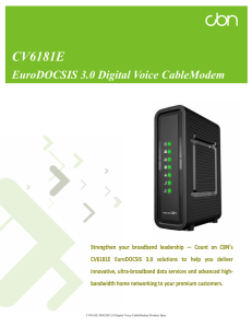 EuroDOCSIS 3.0 Digital Voice CableModem
