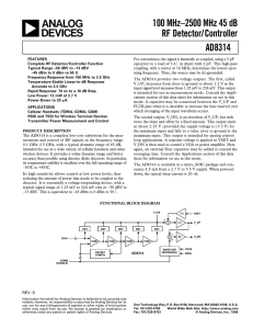 Analog Devices AD8314 RF detector