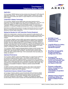 Touchstone™ Telephony Modem TM502G