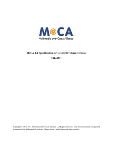 MoCA 1.1 Specification for Device RF Characteristics 20140211