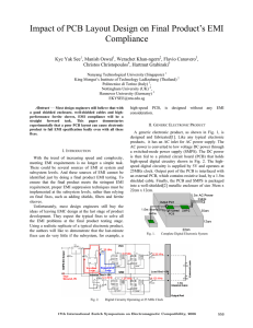 Impact of PCB Layout Design on Final Product`s EMI