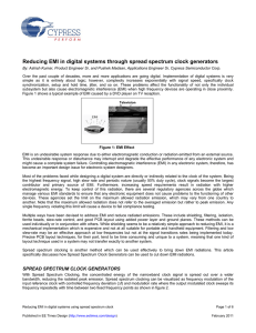 Reducing EMI in digital systems through spread spectrum clock