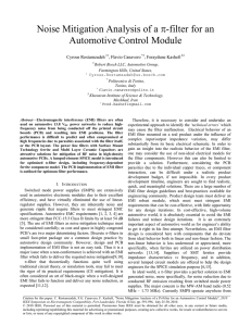 Noise Mitigation Analysis of a π-filter for an Automotive