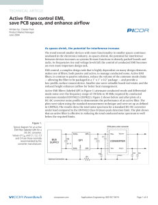 Active filters control EMI, save PCB space, and enhance airflow