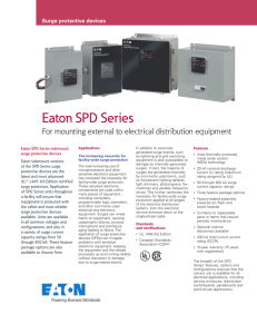 Eaton SPD Series Surge Protection