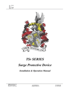 TSr SERIES Surge Protective Device