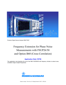 Frequency Extension for Phase Noise Measurements with FSUP26