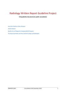 Radiology Written Report Guideline Project