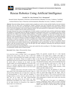 Rescue Robotics Using Artificial Intelligence