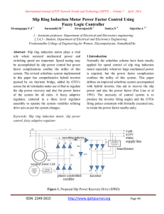 Slip Ring Induction Motor Power Factor Control Using Fuzzy Logic