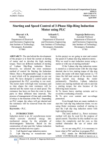 Starting and Speed Control of 3-Phase Slip