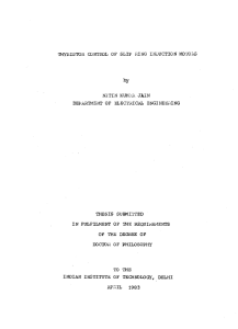 THYRISTOR CONTROL OF SLIP RING INDUCTION MOTORS NITIN