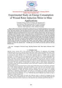 Experimental Study on Energy Consumption of Wound Rotor
